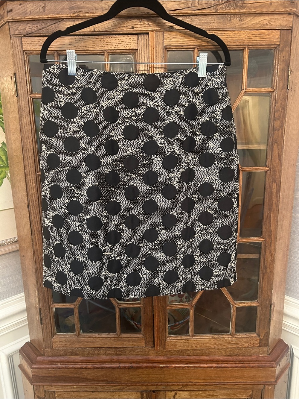 J McLaughlin Black and White Polka Dot Women's Skirt